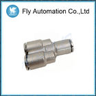 Y Union Pneumatic Connector 6560 Series , Nickel Plated Brass Pneumatic Fittings