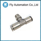 S6430 Series Pneumatic Pipe Fittings Swivel Male Tee Sprint Nickel Plated Brass