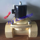 3inch Operated Directly 76mm Water Solenoid Valves , Threaded 2 Way Brass valves