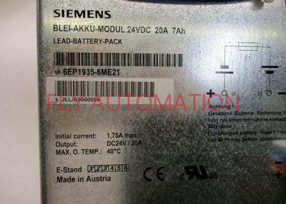 DC24V / 20A Siemens Lead Acid Battery Pack 6EP1935-6ME21