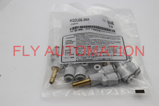 SMC KQ2U06-99A PBT Push To Connect Tube Fitting Plug In Wye 6 Mm Tube Od White