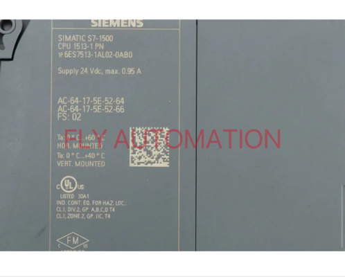 Siemens 6ES7513-1AL02-0AB0 Simatic S7 PLC - S7-1500 CPU 1513-1 PN Cen