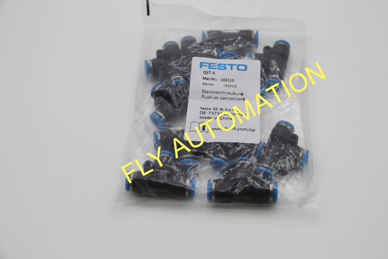 Alloy Stainless Steel  Festo Push In T-Connector QST-6 153129 GTIN4052568032227