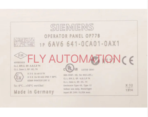 Siemens 6AV6641-0CA01-0AX1 Simatic Operator Panel OP77B