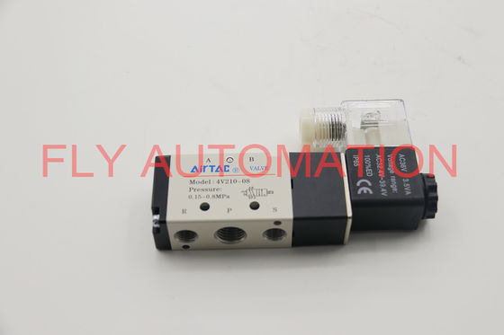Woljay Pneumatic Solenoid Air Valve 4V210-08 AC 24V PT 1/4" 2 Position 5 Way Normally Closed
