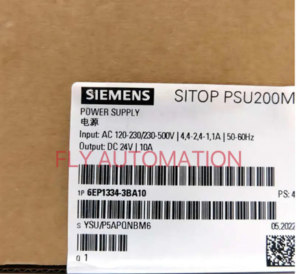 SIEMENS 6EP1334-3BA10 SITOP PSU200M Stabilized Power Supply Input 120/230-500 V AC Output 24 V DC/ 10 A