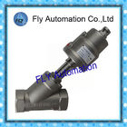 2000 Threaded Port 2/2 Way Angle Seat Valve Integrated Pneumatic PPS Actuator