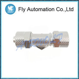 1431 Series Brass Pipe Fittings / Pneumatic Pipe Fittings Three Through Middle Thread