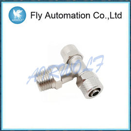 1431 Series Brass Pipe Fittings / Pneumatic Pipe Fittings Three Through Middle Thread