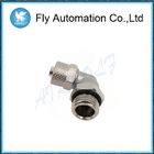 Swivel Silvery Pneumatic Connectors Fittings Male Elbow Sprint 1541 Series