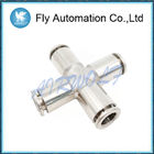 Union Cross Shape Pneumatic Tube Fittings Series 6600 Port Size G1/4" Stainless steel