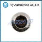 Circular Shaped Pneumatic Tube Fittings Stainless Steel Straight Through Type