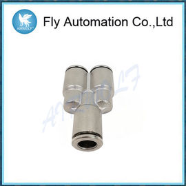 Y Union Pneumatic Connector 6560 Series , Nickel Plated Brass Pneumatic Fittings