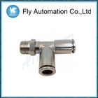 Lateral Swivel Pneumatic Tube Fittings S6440 Series Silvery Connector