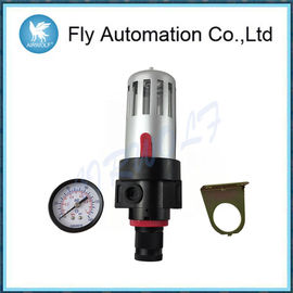 3 / 8" Pneumatic Air Preparation Units Black Color 0.4kg Air Filter Regulator