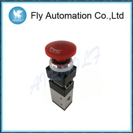 1/4" Mechanical  3/2 Way Push Button Air Valve Red Port Convenient Operation