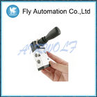 Hand Dial Pneumatic Manual Valve 1/4&quot; Reversing Silvery Compressed Valve