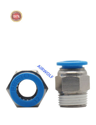 FESTO Nickel-plated  Brass Blue POM NBR Seal QS Straight Push In Fittings 153002	QS-1/8-6	186096	QS-G1/8-6 130675	QS-1/8-6- 100	132037	QS-G1/8-6-100 153004	QS-1/8-8	186098	QS-G1/8-8 130676