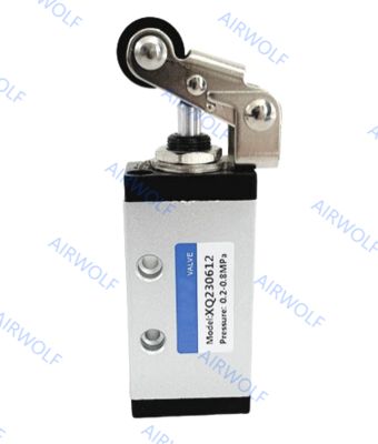 XQ Series Aluminum Pneumatic Mechanical Valve with 3/2 Way and 5/2 Way Positions for Dry Compressed Air Directional Control