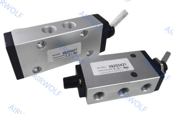 XQ Series Aluminum Pneumatic Manual Valve with 1/8" Port Size NBR Seal for Directional Control