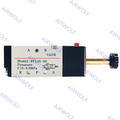 5/2 way, 5/3 way Aluminum alloy Electric Solenoid Valves with 1/8" Port Size -20~+70°C Working Temperature Range and 0.15~0.8MPa Operating Pressure
