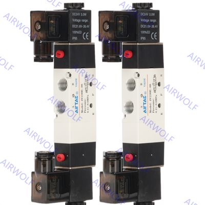 AIRTAC 4V200 Series 5/2 way, 5/3 way Electric Solenoid Valves 1/8" Port Size with Directional Control Function and 0.15~0.8MPa Operating Temperature