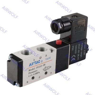 AIRTAC 4V200 Series 5/2 way, 5/3 way Electric Solenoid Valves 1/8" Port Size with Directional Control Function and 0.15~0.8MPa Operating Temperature
