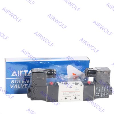 AIRTAC 4V200 Series 5/2 way, 5/3 way Electric Solenoid Valves 1/8" Port Size with Directional Control Function and 0.15~0.8MPa Operating Temperature