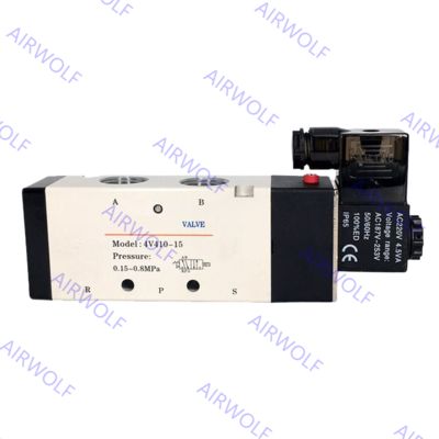 4V400 Series AIRTAC Aluminum Alloy 5/2 way, 5/3 way Electric Solenoid Valves 1/2" Port Size with 0.15~0.8MPa Operating Pressure and -20~+70°C Working Temperature Range