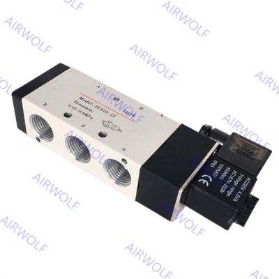 4V400 Series AIRTAC Aluminum Alloy 5/2 way, 5/3 way Electric Solenoid Valves 1/2" Port Size with 0.15~0.8MPa Operating Pressure and -20~+70°C Working Temperature Range