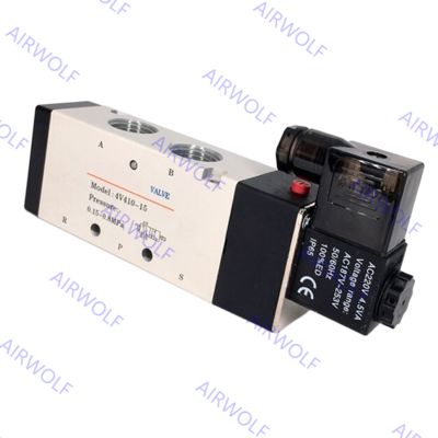 4V400 Series AIRTAC Aluminum Alloy 5/2 way, 5/3 way Electric Solenoid Valves 1/2" Port Size with 0.15~0.8MPa Operating Pressure and -20~+70°C Working Temperature Range