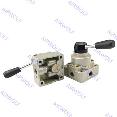 Sunrise Nielsen HV Series K34 Series 4/3 way Hand Rotary Pneumatic Manual Valve With 1/4", 3/8", 1/2" Port Size –20~+70℃ Working Temperature Range and 0~1.0MPa Operating Pressure