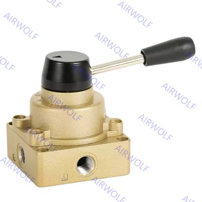 Sunrise Nielsen HV Series K34 Series 4/3 way Hand Rotary Pneumatic Manual Valve With 1/4", 3/8", 1/2" Port Size –20~+70℃ Working Temperature Range and 0~1.0MPa Operating Pressure