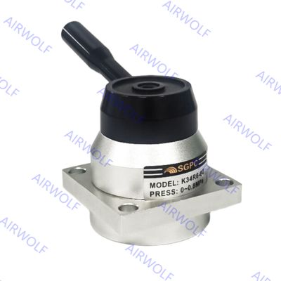 Sunrise Nielsen HV Series K34 Series 4/3 way Hand Rotary Pneumatic Manual Valve With 1/4", 3/8", 1/2" Port Size –20~+70℃ Working Temperature Range and 0~1.0MPa Operating Pressure