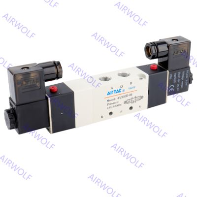 AIRTAC 4V330C-08/10, 4V330E-08/10, 4V330P-08/10 4V300 Series 5/3 way Electric Solenoid Valve 1/4", 3/8"