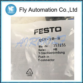 Plastic Festo Push In Connector QSY-10-8 153155 Reducing Outlets Black Color