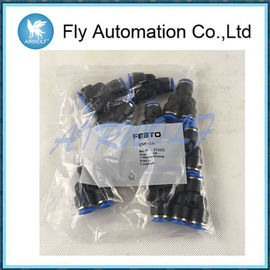 Plastic Festo Push In Connector QSY-10-8 153155 Reducing Outlets Black Color