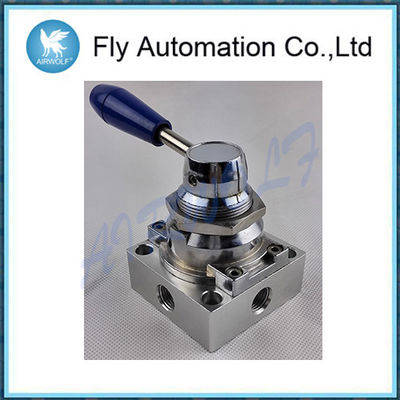 Silvery 4H Series Pneumatic Hand Valve 4H230-08S 3 Position Spring Return