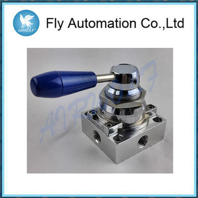 Silvery 4H Series Pneumatic Hand Valve 4H230-08S 3 Position Spring Return