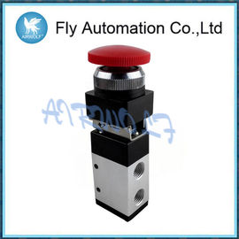 Aluminium Alloy 3 Way Pneumatic Valve , MSV9832 Series Push Pull Valve