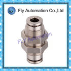 3/8 nickel-plated copper straight bulkhead push-in Pneumatic Tube Fittings PM series