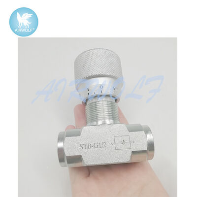 PN40 Carbon Steel Bidirectional hydraulic flow restrictor valve STB-G1/2