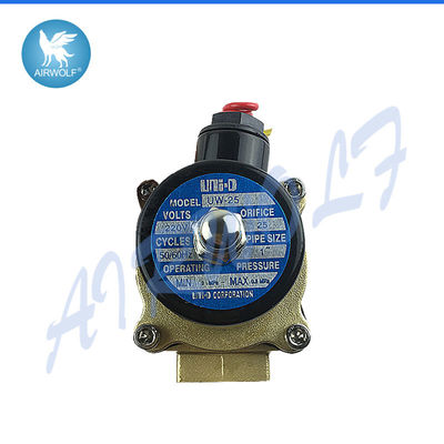 AC220V DC24V Brass Solenoid Valves Water UW-10 UW-15 UW-20 UW-25/35/40/50
