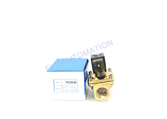 PU220-08 G1 AC220V Water Solenoid Valves Normally Closed 2 Way Direct Acting