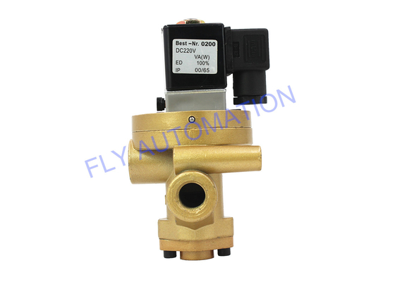 Pneumatic Solenoid Valve K23JD-10W 3/8" Yellow Old Cut-Off 3/2 Way