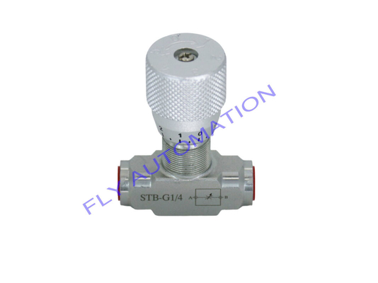 STB-G1/4 40Mpa Hydraulic Flow Control Valve With Scale Bi Directional