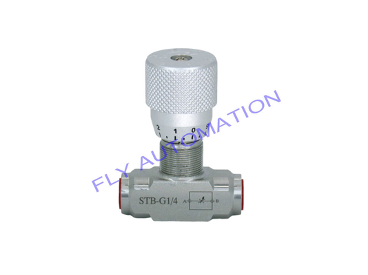 STB-G1/4 40Mpa Hydraulic Flow Control Valve With Scale Bi Directional