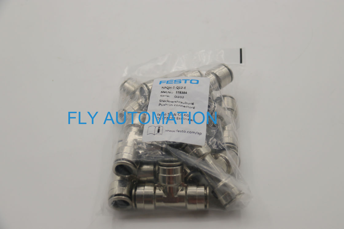 Festo Push-In T-Connector Pneumatic Tube Fittings NPQH-T-Q12-E-P10 578384