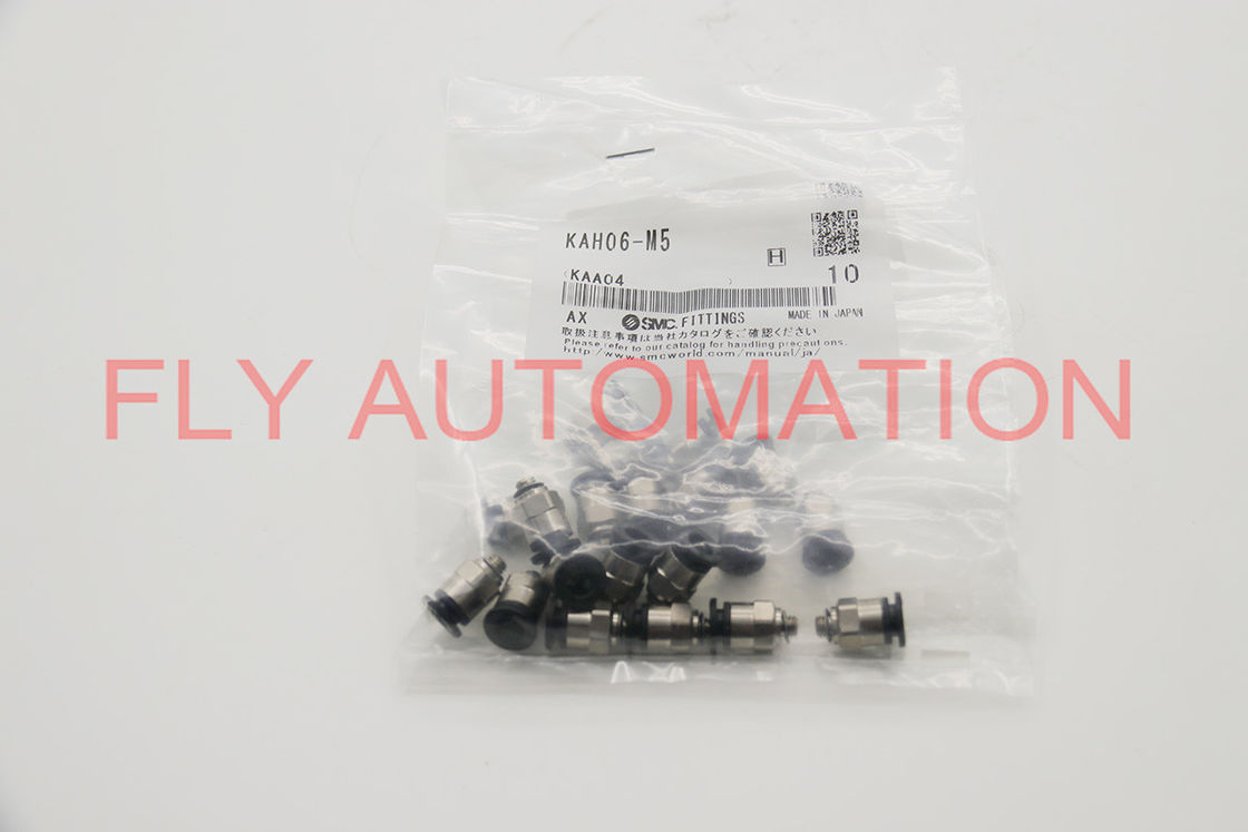 MALE CONNECTOR PUSH TO CONNECT FITTINGS ANTI-STATIC FLAME RETARDANT NICKEL PLATED BRASS - KAH SERIES KAH06-M5