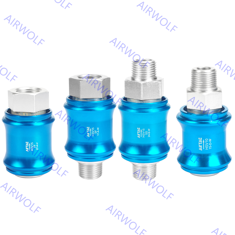 AIRTAC Sunrise HSV Series 3/2 way Alumnium Alloy Pneumatic Hand Slide Valve 1/8", 1/4", 3/8", 1/2", 3/4", 1" Sliding Switch Hand Push Valve with Directional Control Function